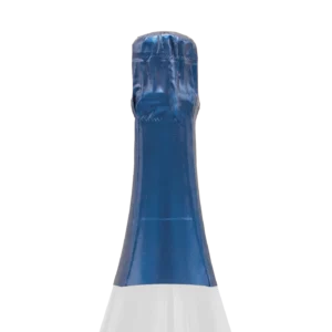 Blauwe capsule van fles bedrukken voor cava, prosecco en champagne
