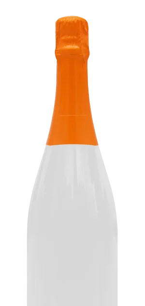 Oranje capsule van fles bedrukken voor cava, prosecco en champagne