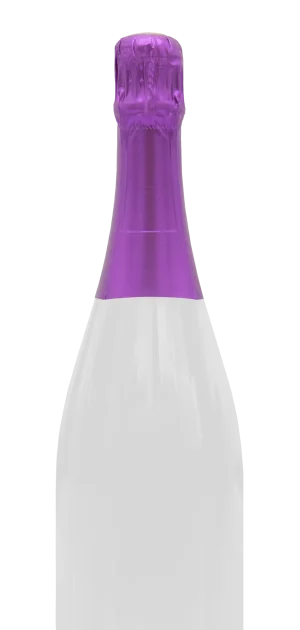 Paarse capsule van fles bedrukken voor cava, prosecco en champagne
